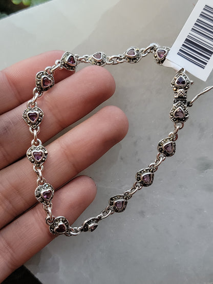 Sterling silver amethyst bracelet available at wholesale and retail prices, only at our crystal shop in San Diego!