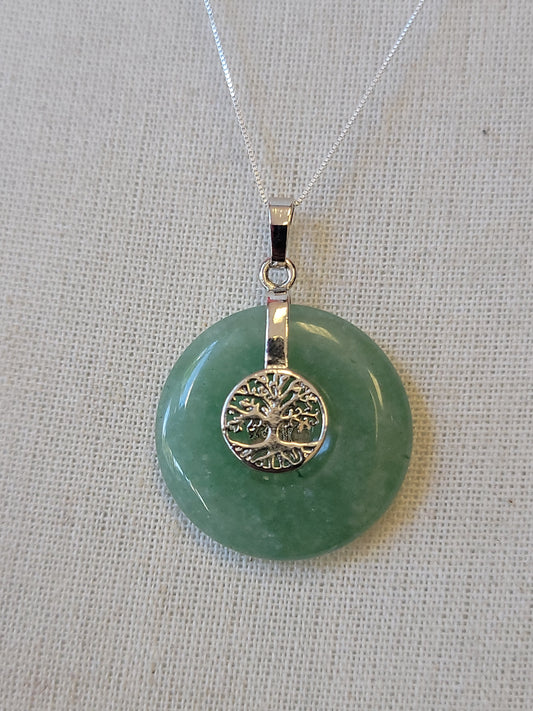 S.S. Green Aventurine Tree of Life Necklaces