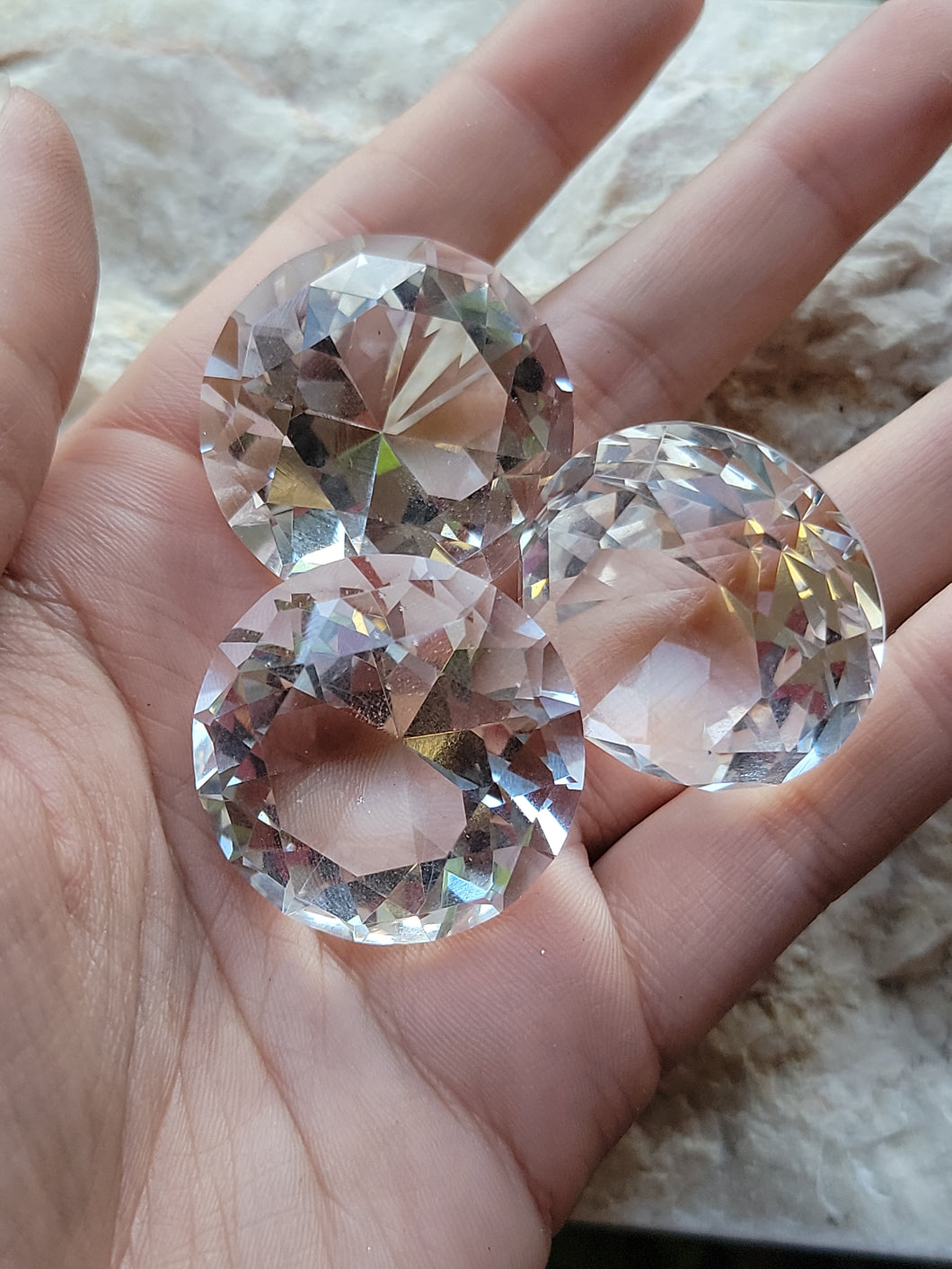 Diamond Glass Crystal Set (3 pc)