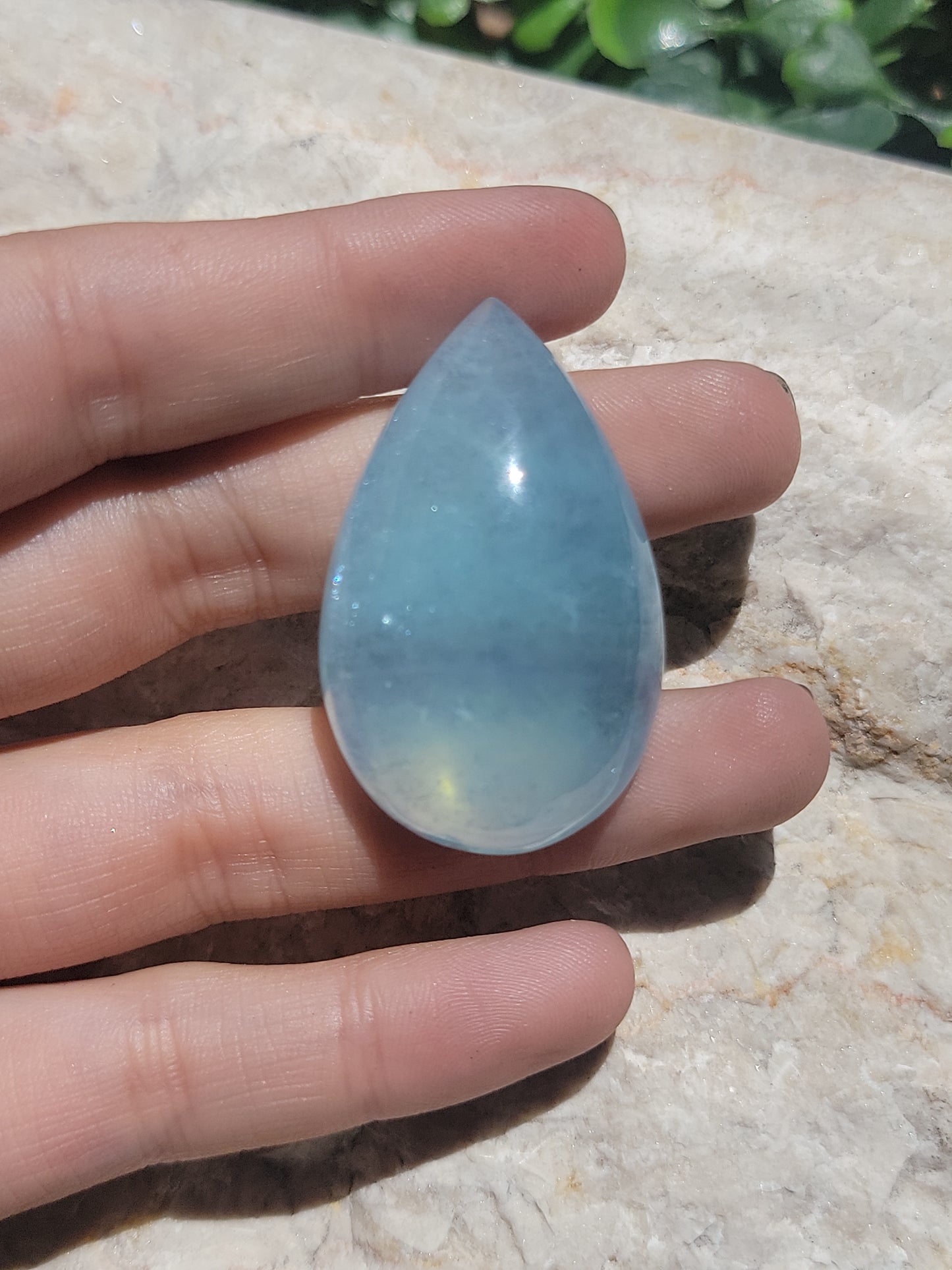 Aquamarine Teardrop Cabochons