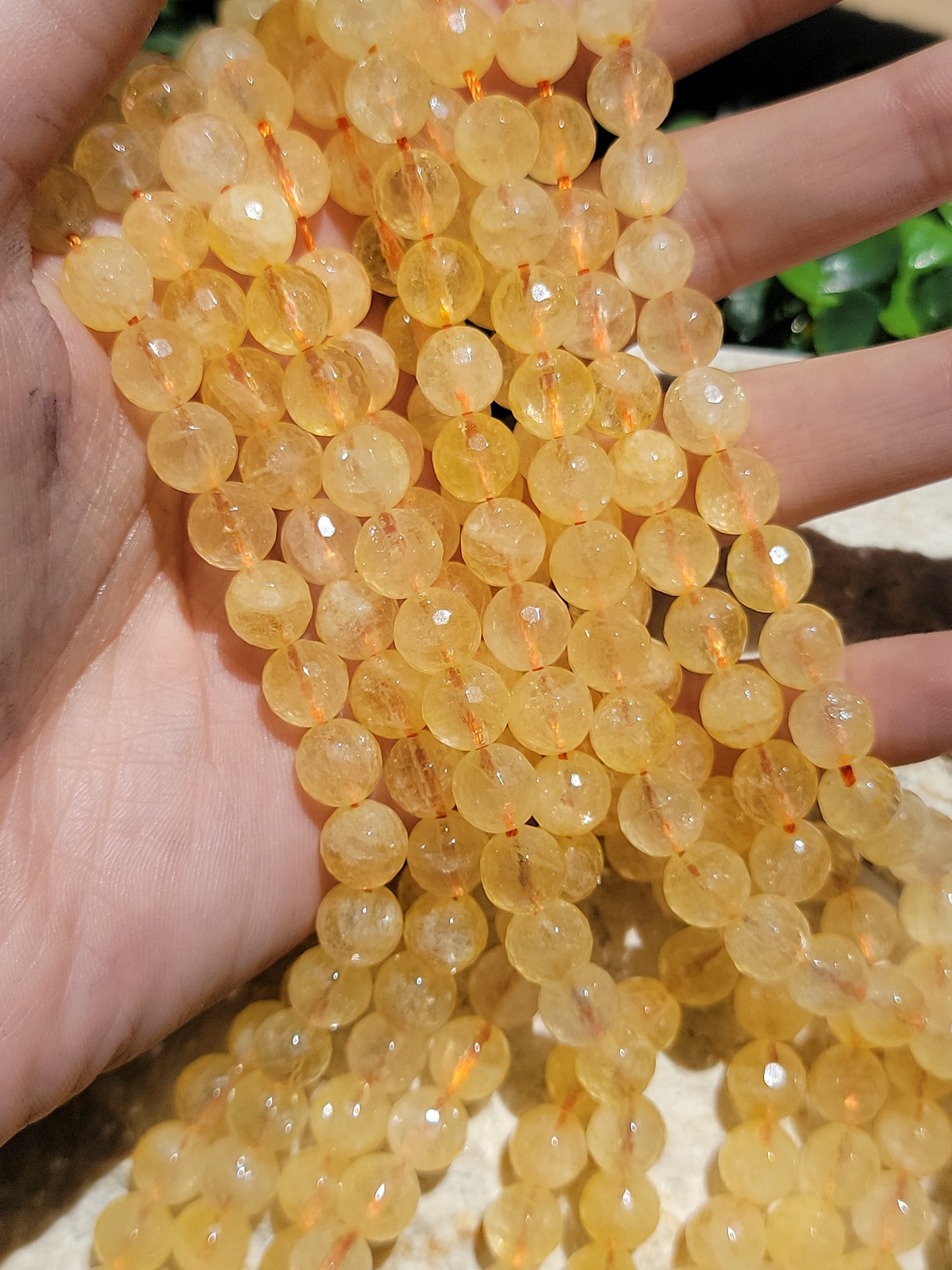 Faceted Citrine Beads