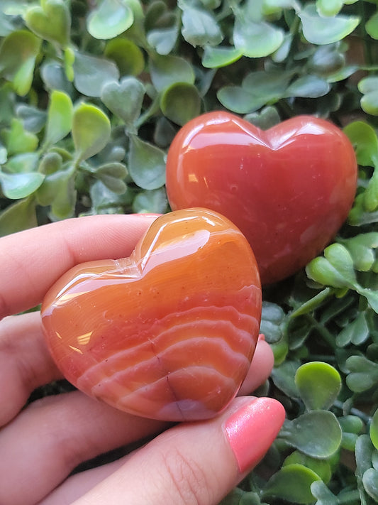 Carnelian Hearts 1.5"