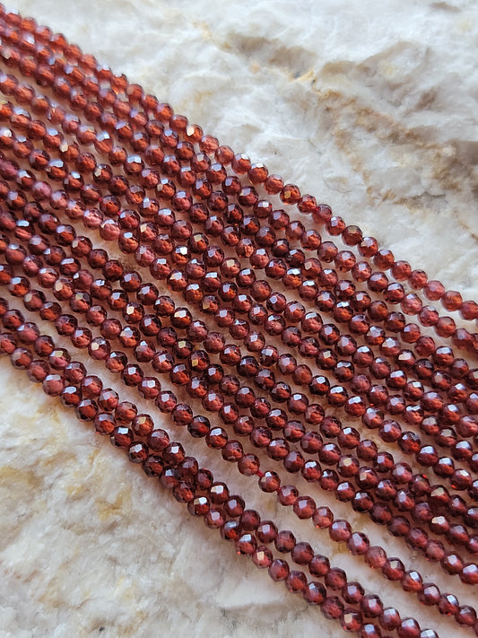 Faceted Garnet Beads