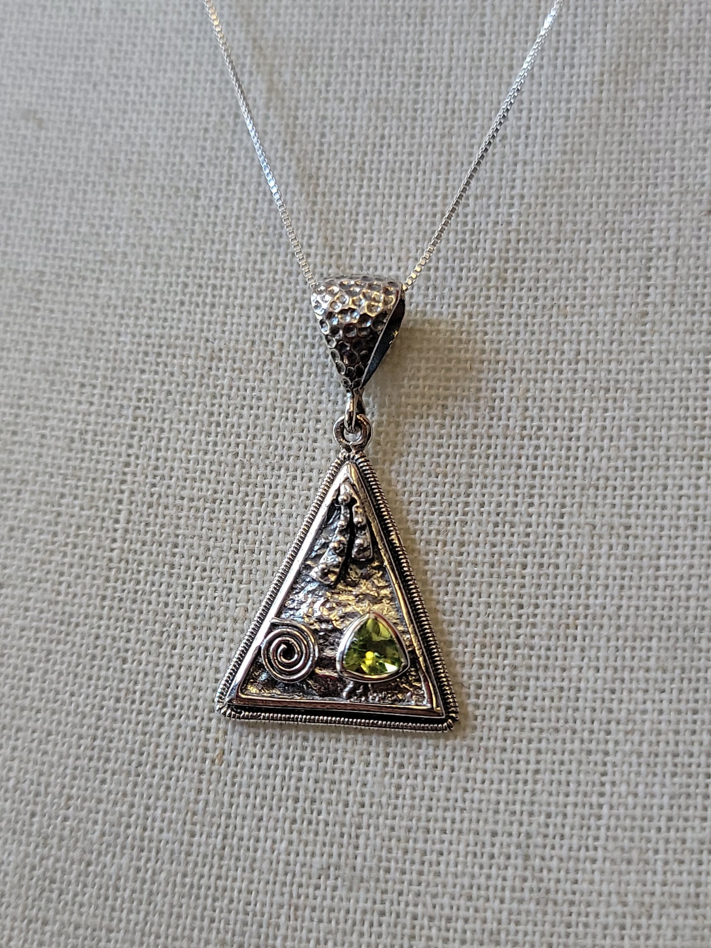 S.S. Peridot Triangle Necklaces