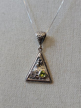 Load image into Gallery viewer, S.S. Peridot Triangle Necklaces
