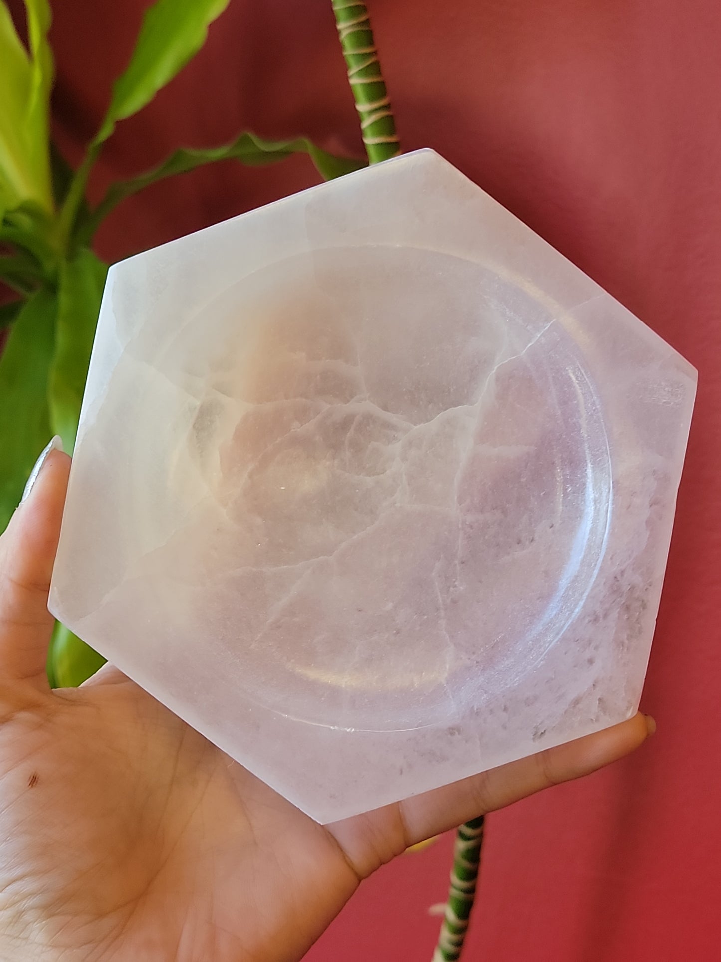 Selenite Hexagon Dish