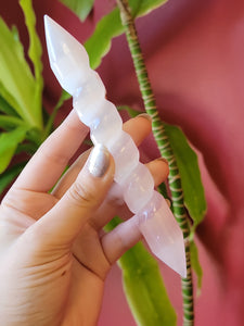 Double Terminated Selenite Spiral