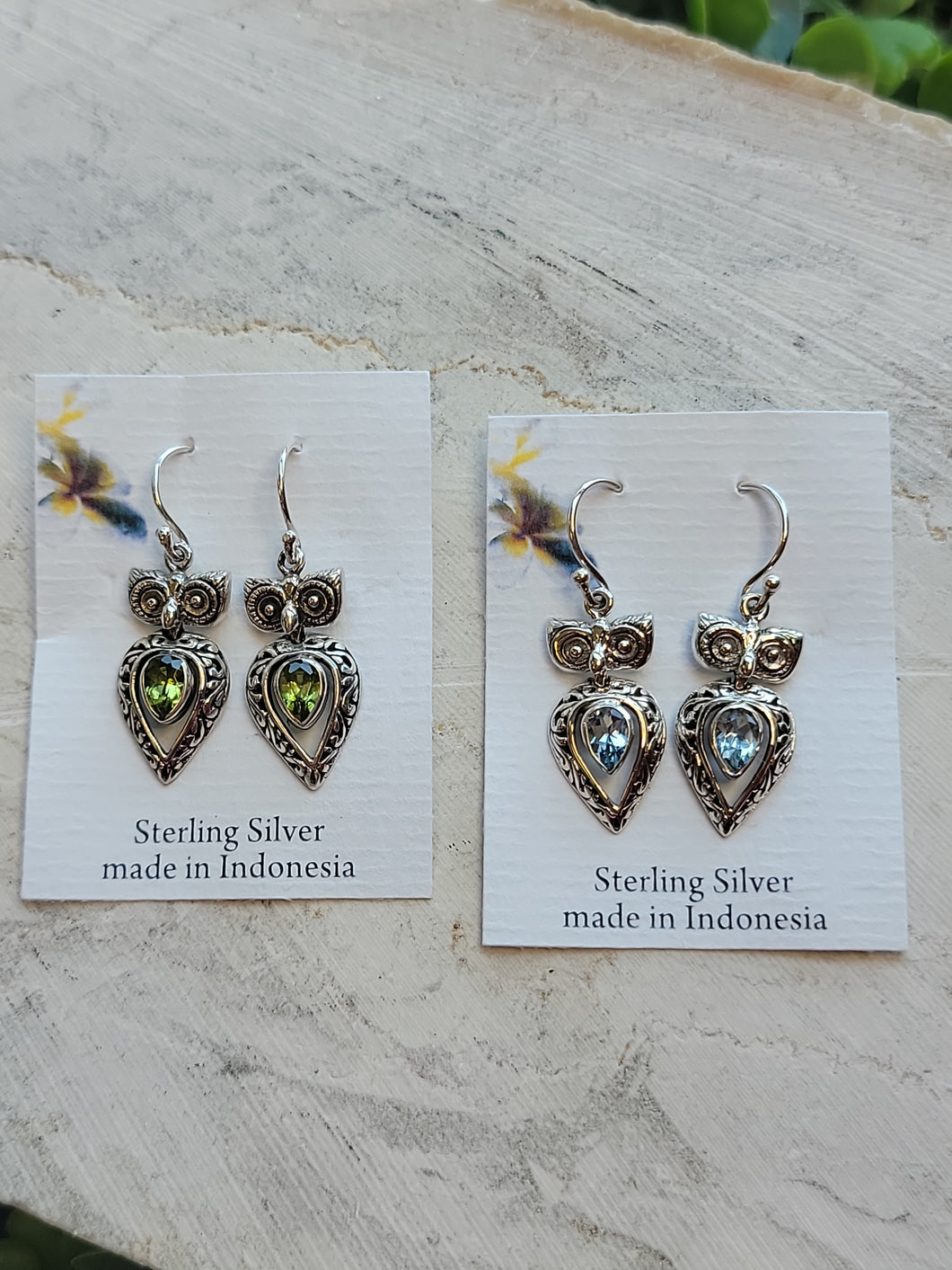 S.S. Owl Drop Earrings
