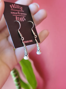 S.S. Hand Crafted Pearl Drop Earrings