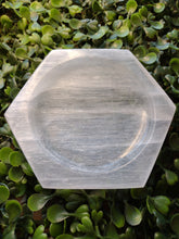 Load image into Gallery viewer, Indented Hexagon Selenite Plate
