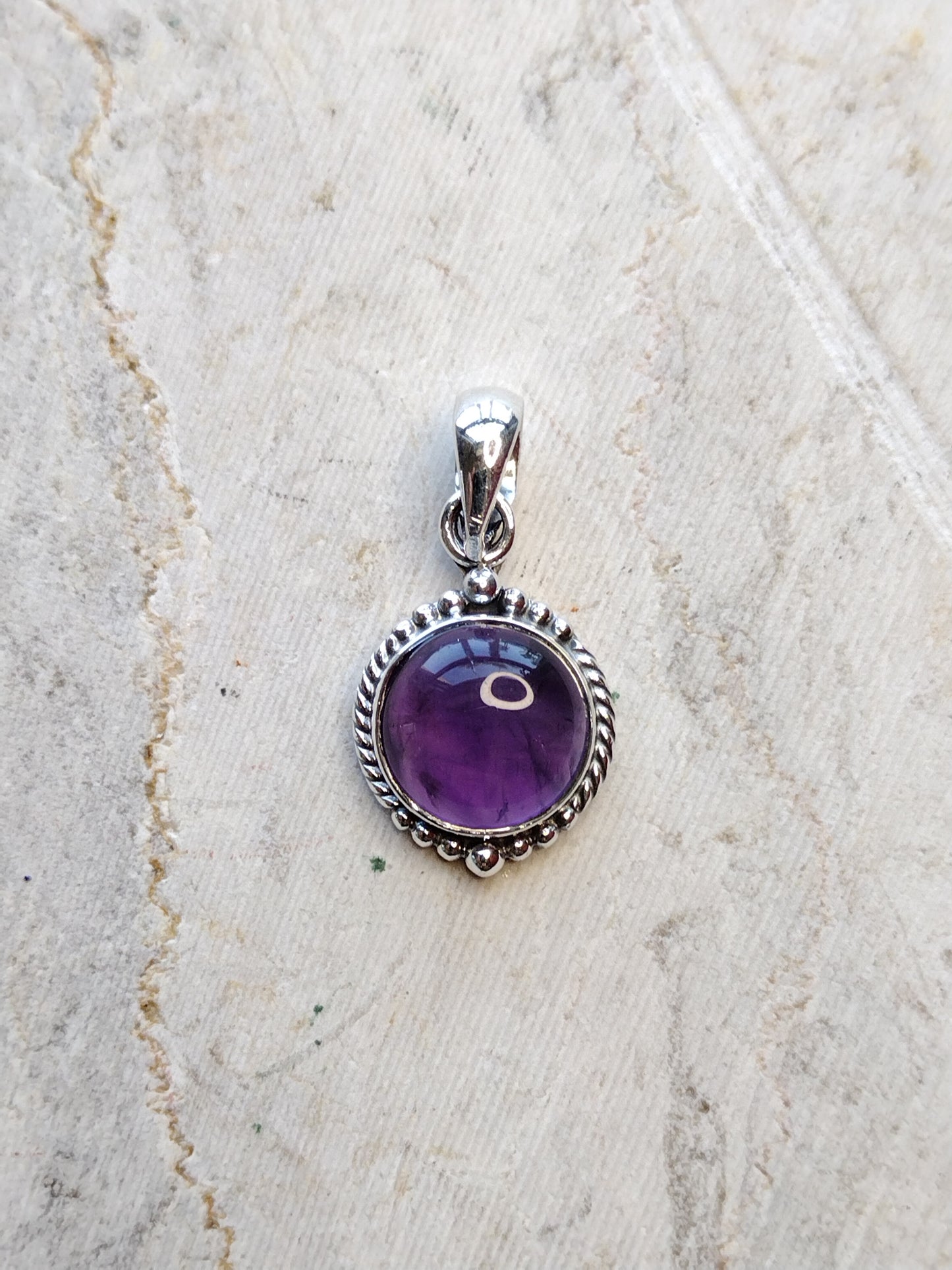 S.S. Amethyst Circular Pendants