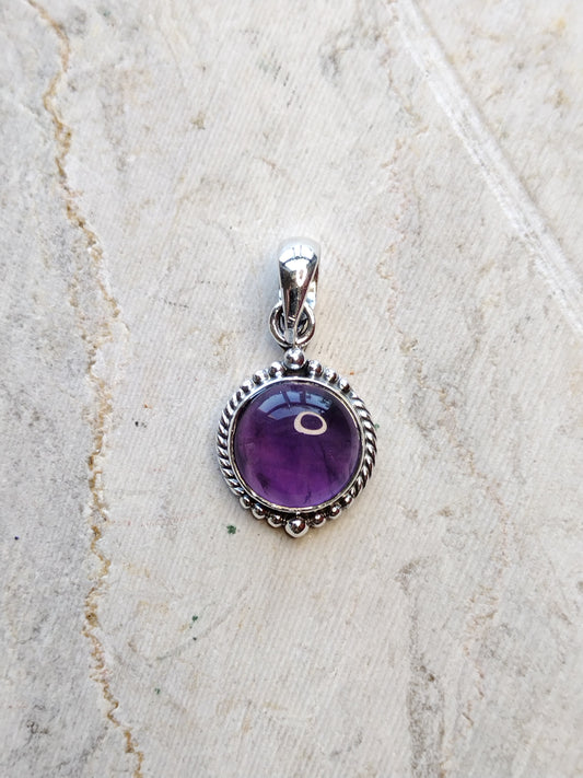 S.S. Amethyst Circular Pendants