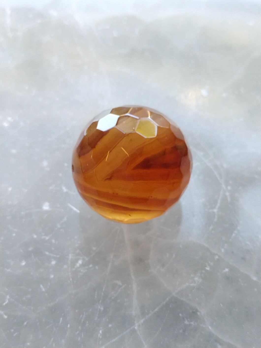 28 mm Faceted Agate Bead