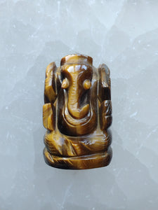 Tiger Eye Ganesha Figurines