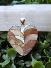 Load image into Gallery viewer, S.S. Double Sided Mother of Pearl Heart Pendants
