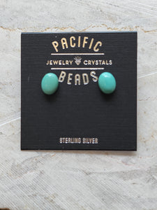 S.S. Geniune Turquoise Stud Earrings