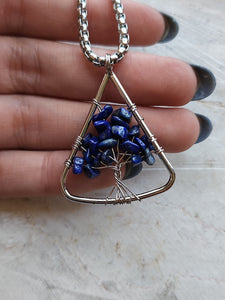 Lapis Lazuli Tree of Life Wire Wrapped Necklaces