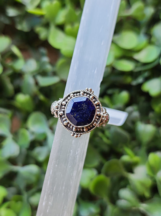 S.S. Shlomo Faceted Lapis Lazuli Rings