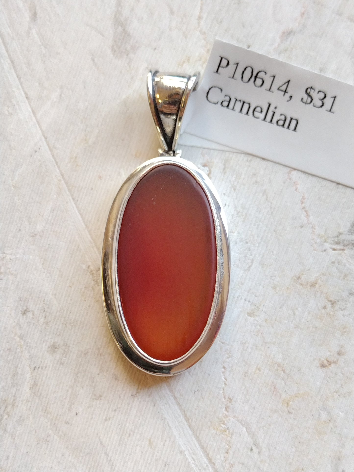 S.S. Carnelian Oval Pendants