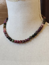 Load image into Gallery viewer, S.S. 8 mm Tourmaline Round Beaded Necklaces
