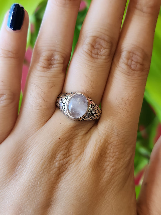 S.S. Rose Quartz Cobblestone Rings