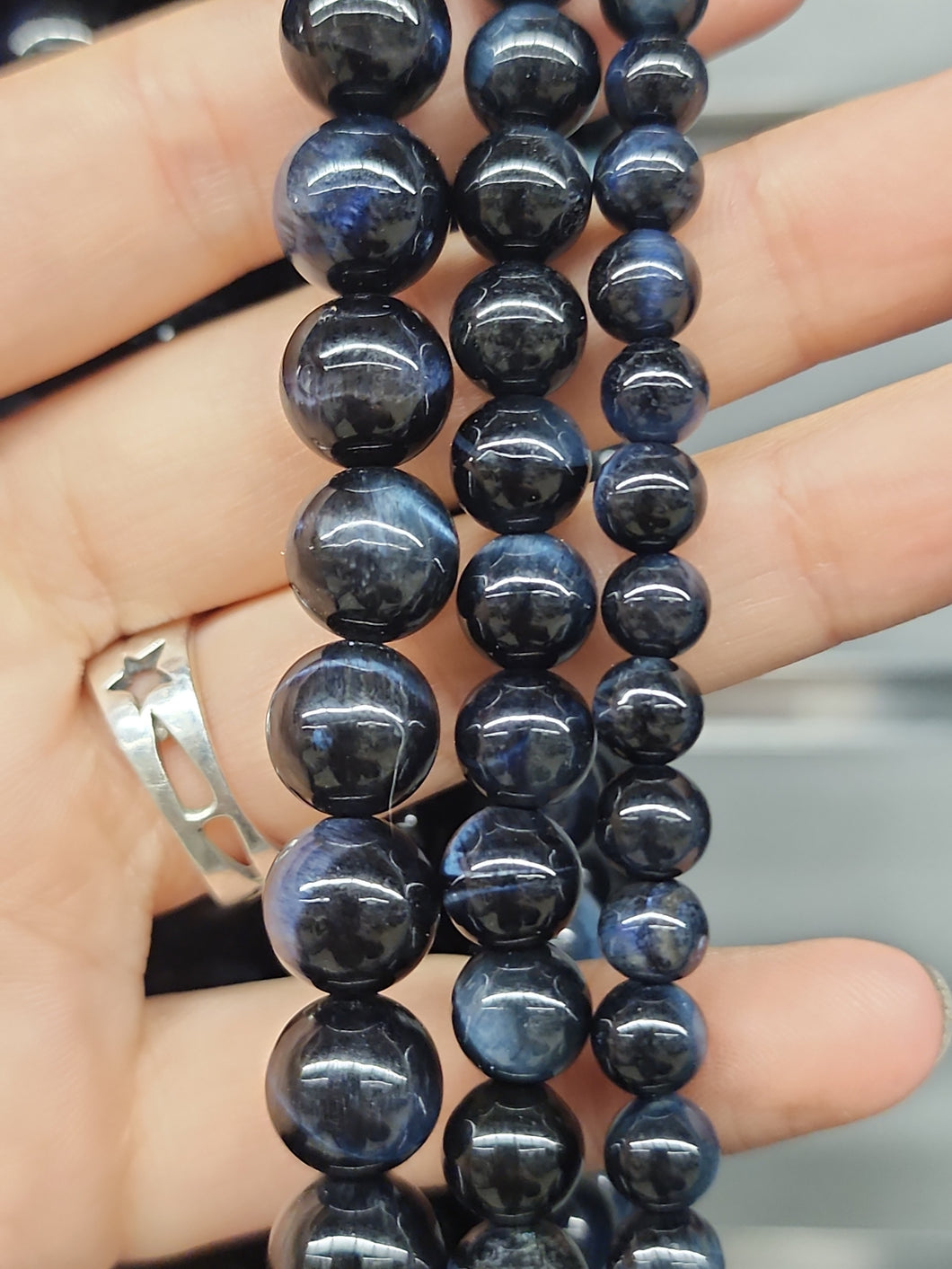 Natural Blue Tiger Eye Beads