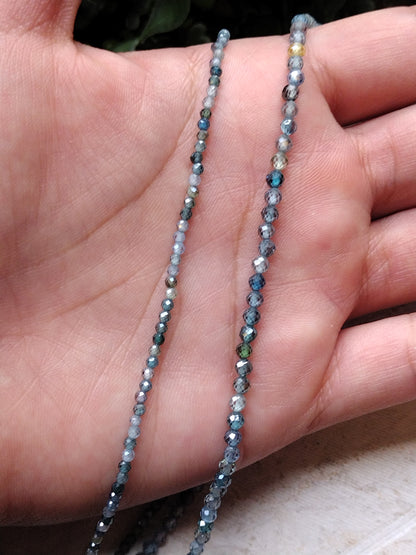 Faceted Aqua Zircon Beads