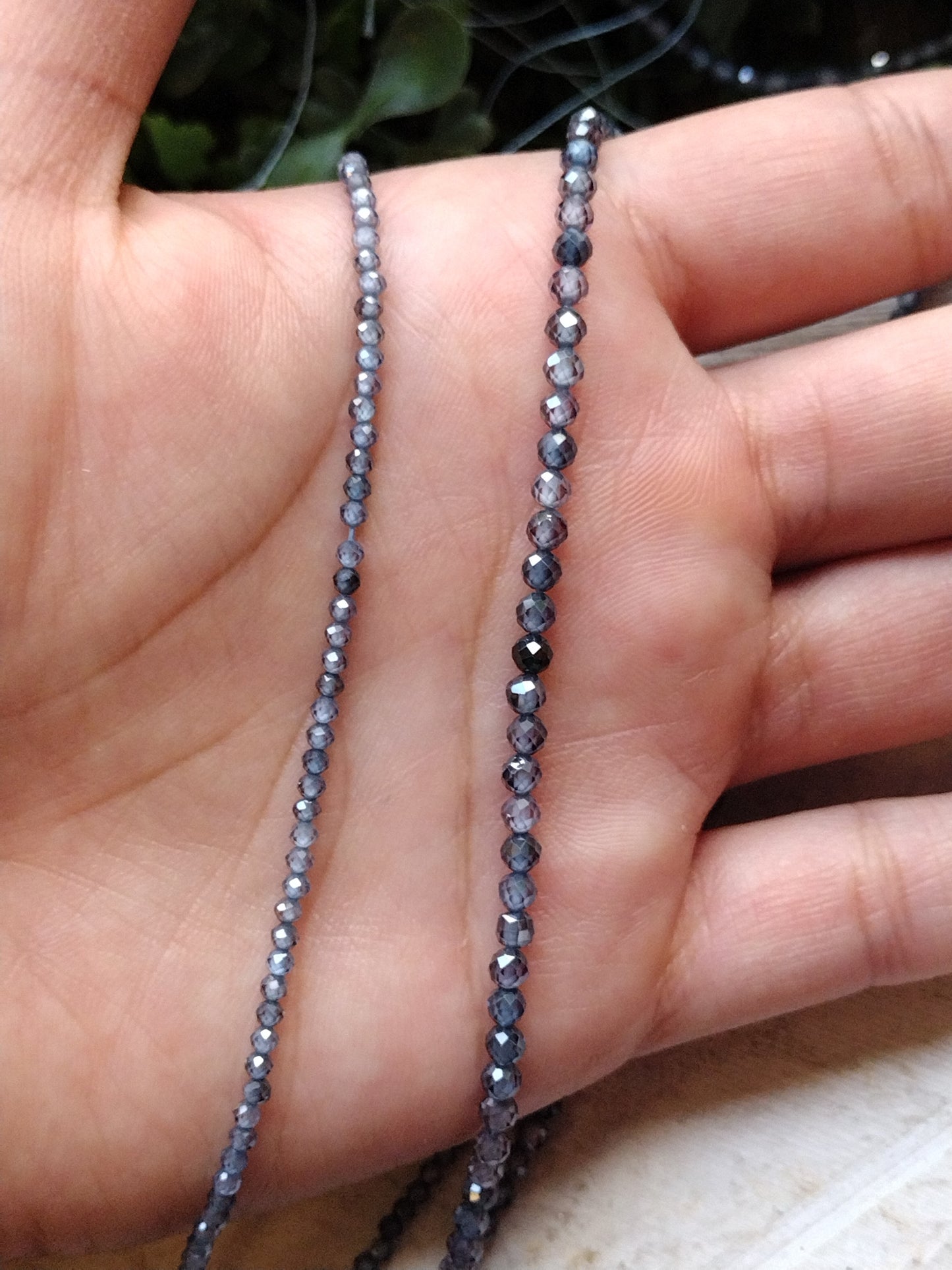 Faceted Navy Zircon Beads