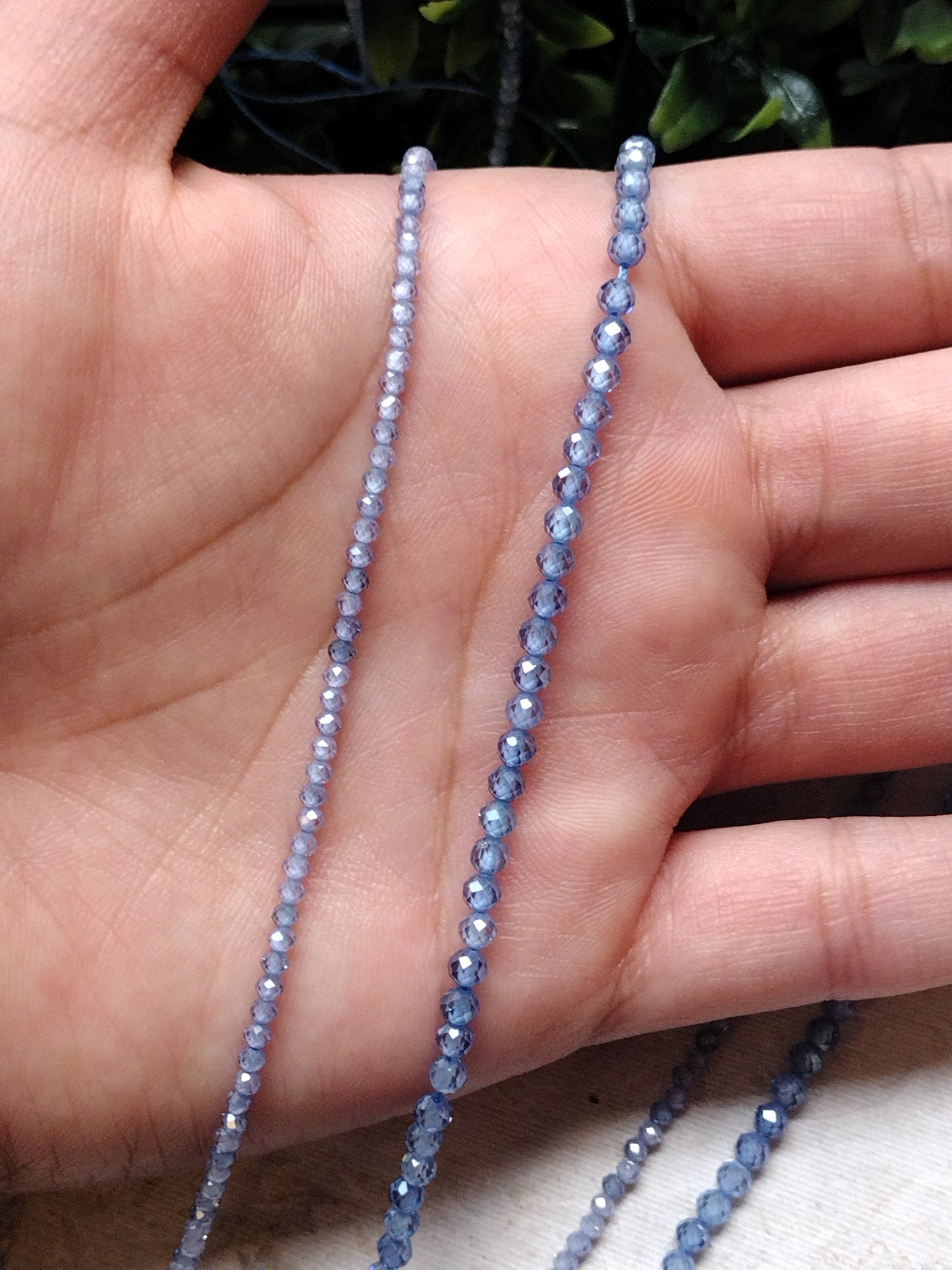 Faceted Indigo Zircon Beads