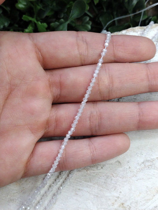 Faceted Clear Zircon Beads