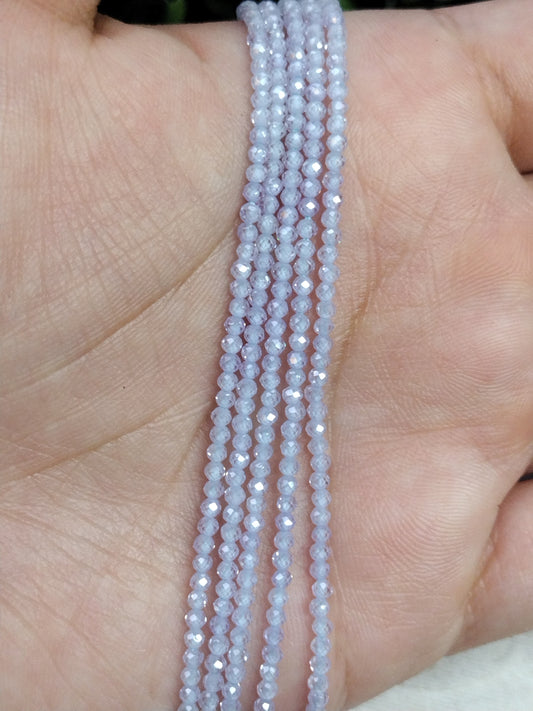 Faceted Periwinkle Zircon Beads
