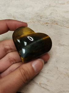Blue and Gold Tiger Eye Hearts