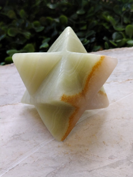 Green Banded Calcite Merkabas (M)