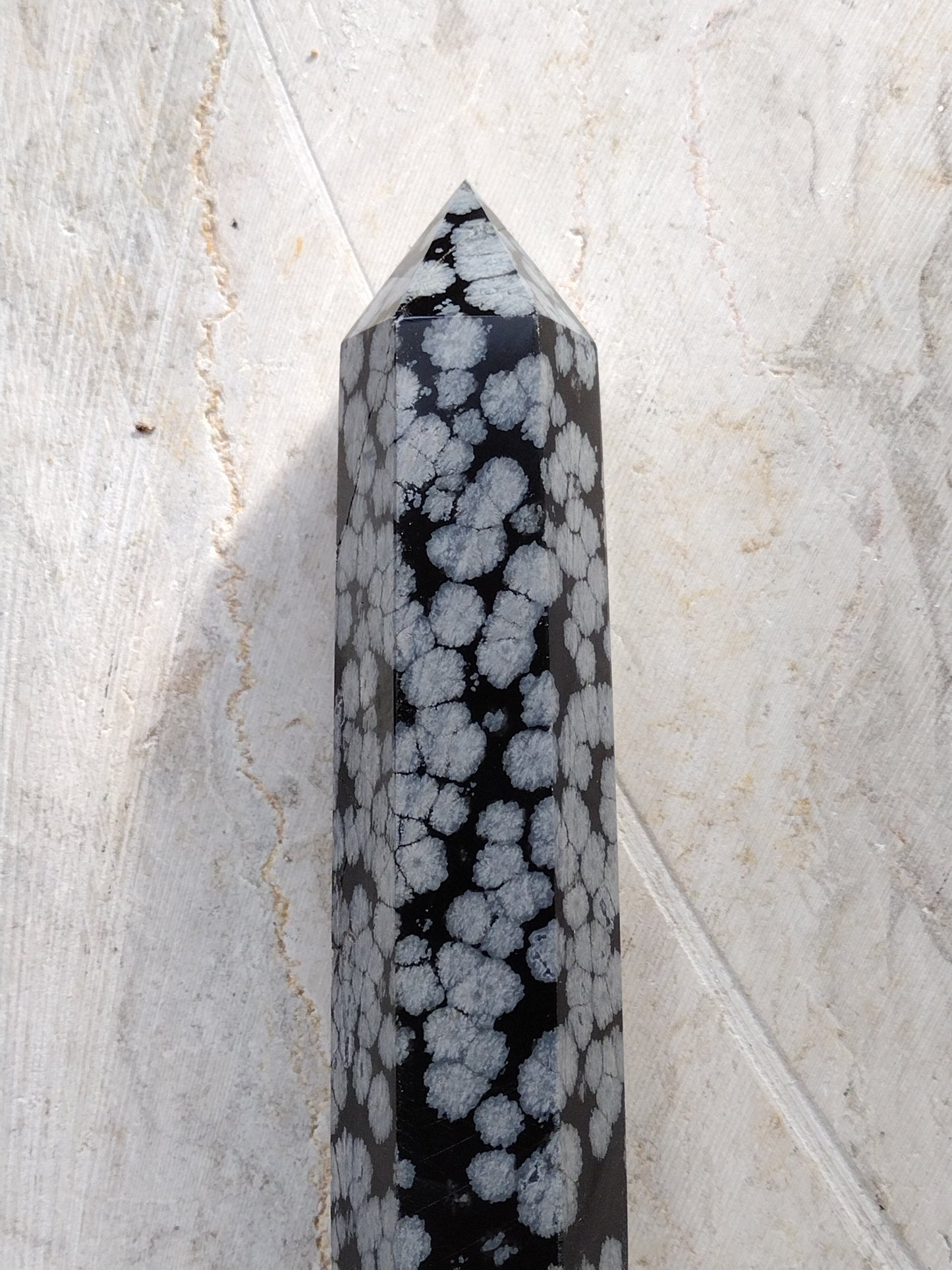 Snowflake Obsidian Points 4"