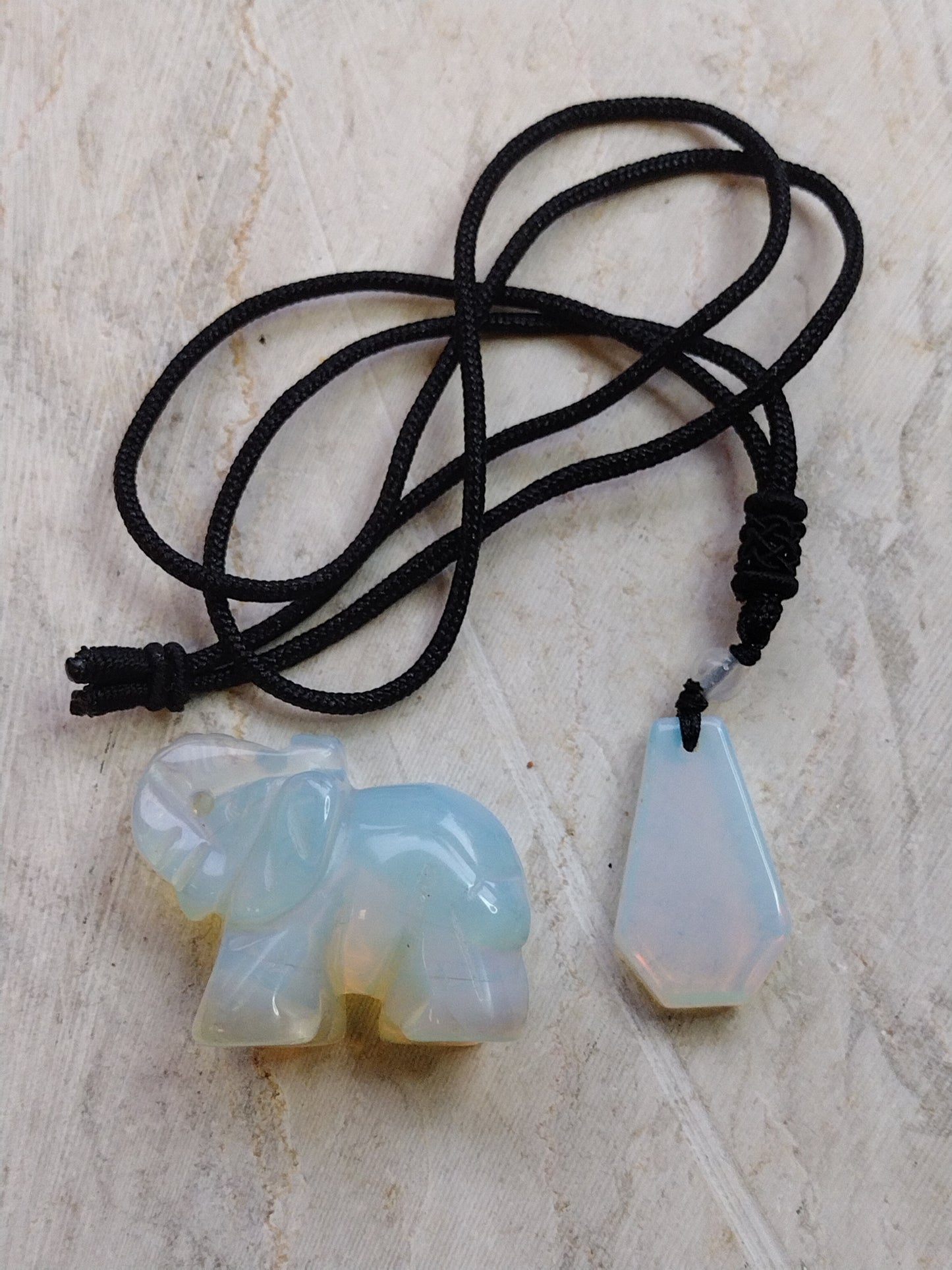 Opalite Necklace and Elephant Sets