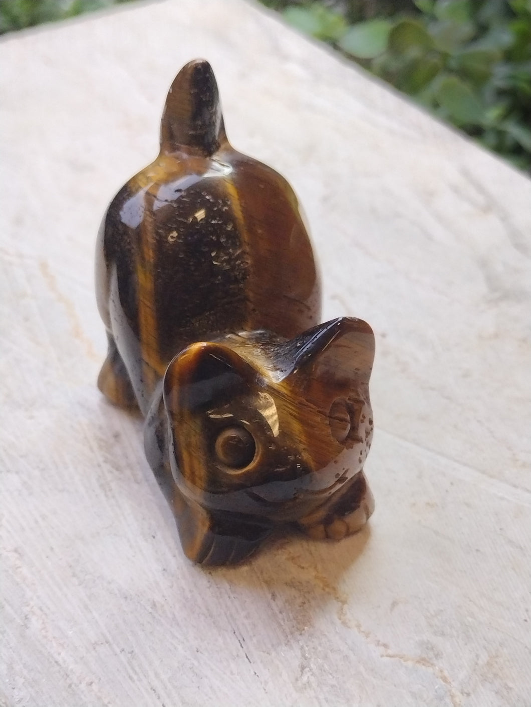 Special Value- Tiger Eye Playful Kitten Figurine
