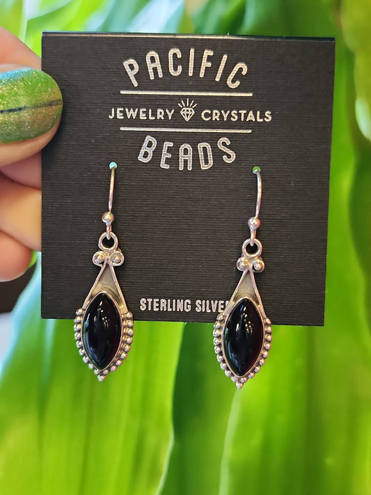 Pacific Beads black onyx earrings