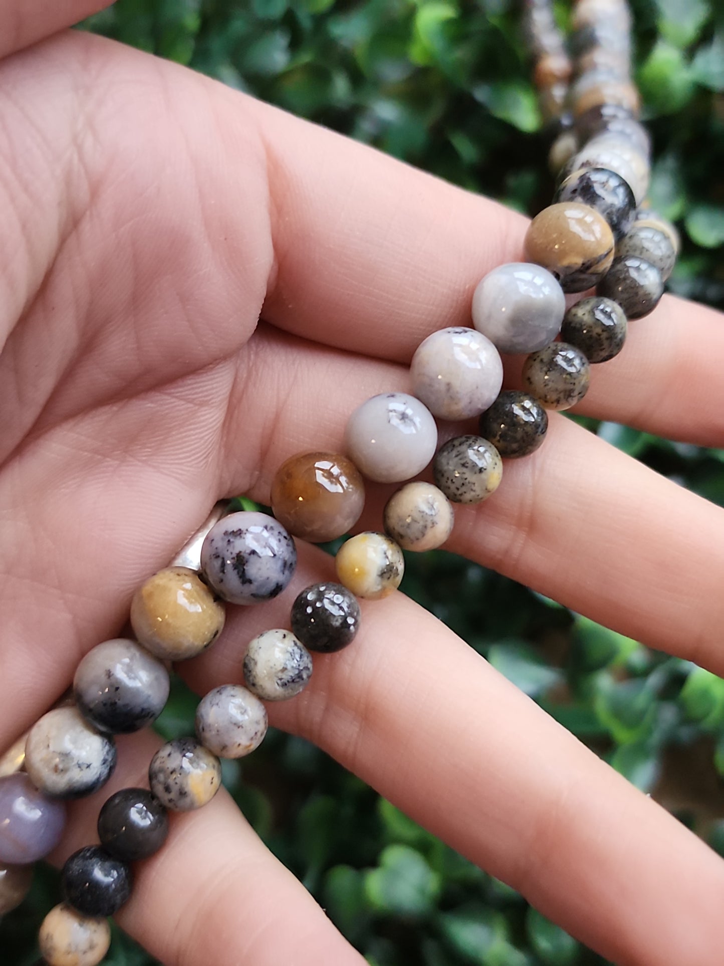 Black Moss Opal Beads