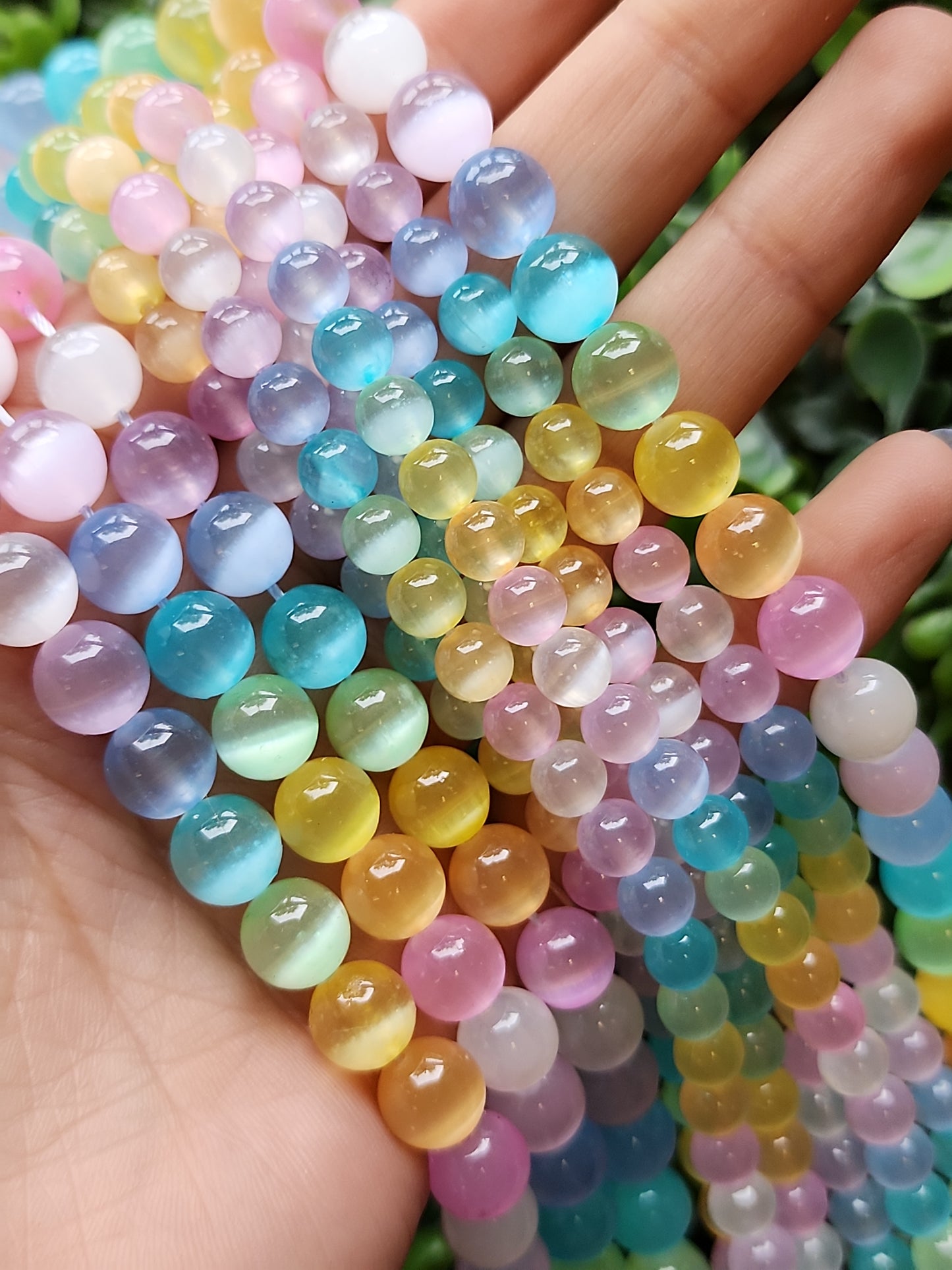 Multicolor Selenite Beads