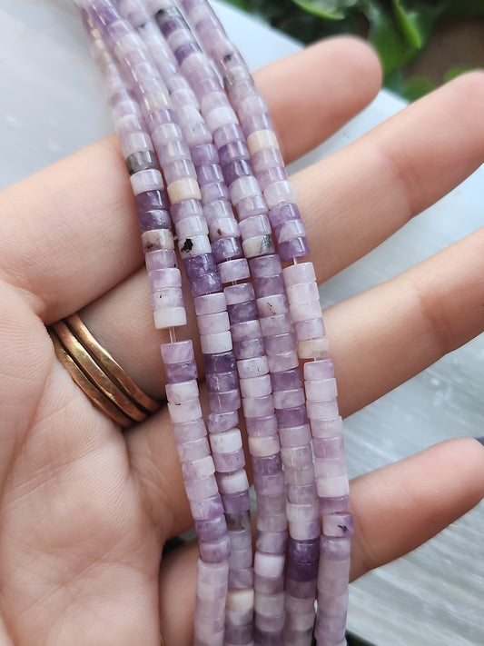 Lepidolite Heishi Beads