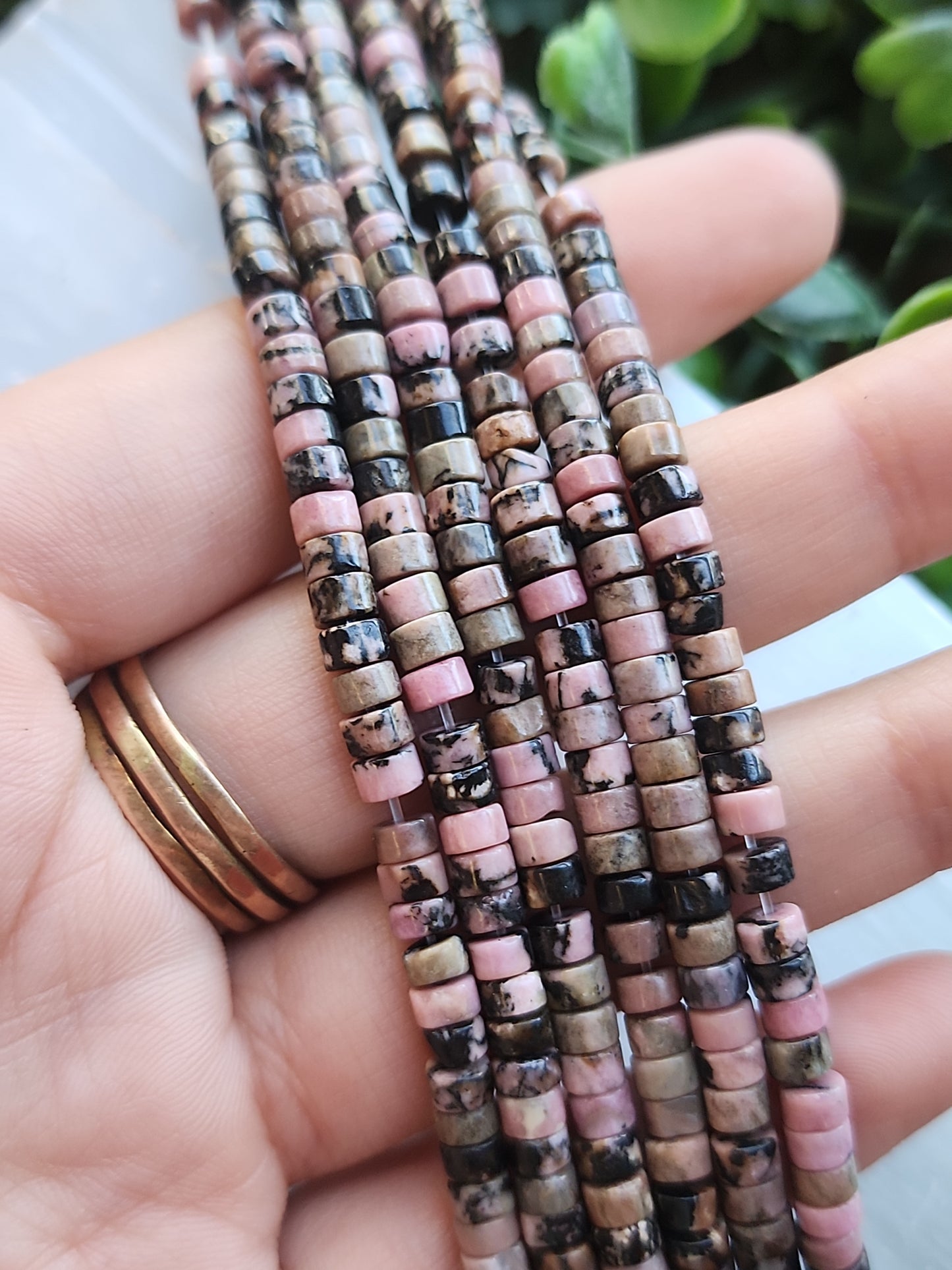 Rhodonite Heishi Beads