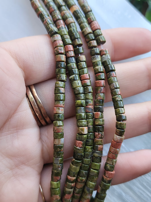 Unakite Heishi Beads