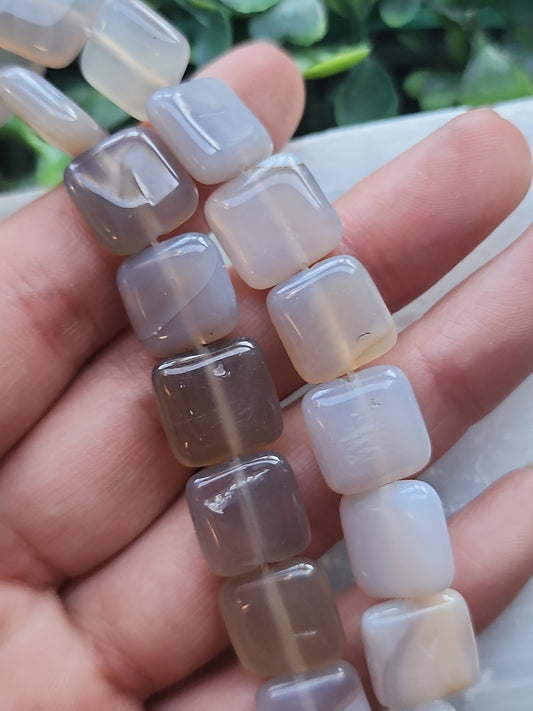 Crafting supplies such as square agate beads available at wholesale and retail prices, only at our crystal shop in San Diego!