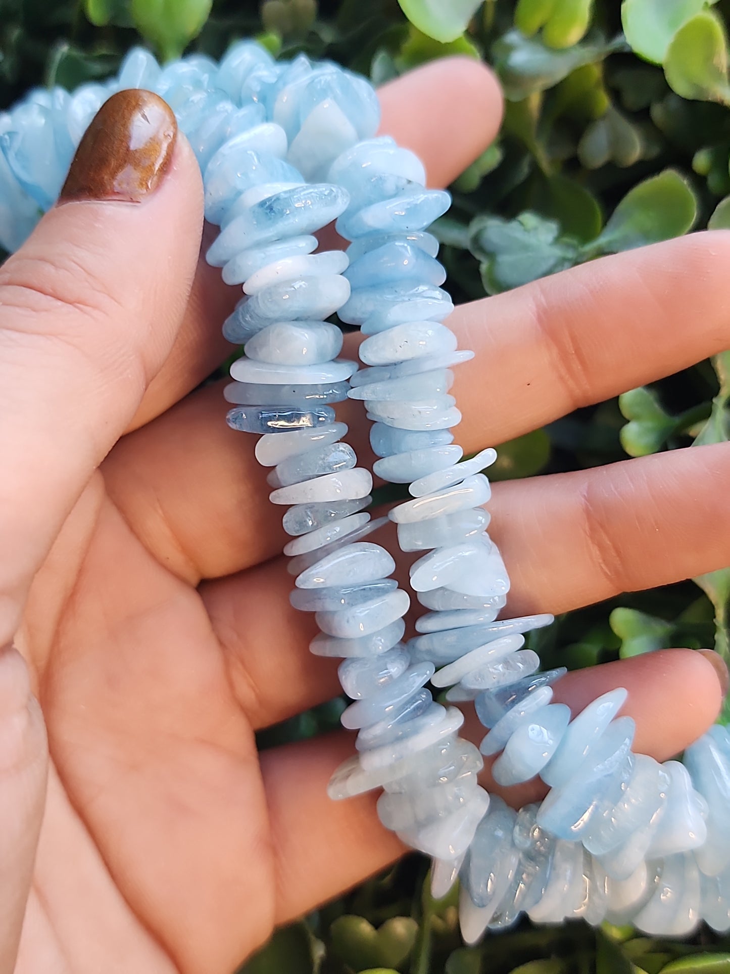 AAA Grade Aquamarine Chip Beads