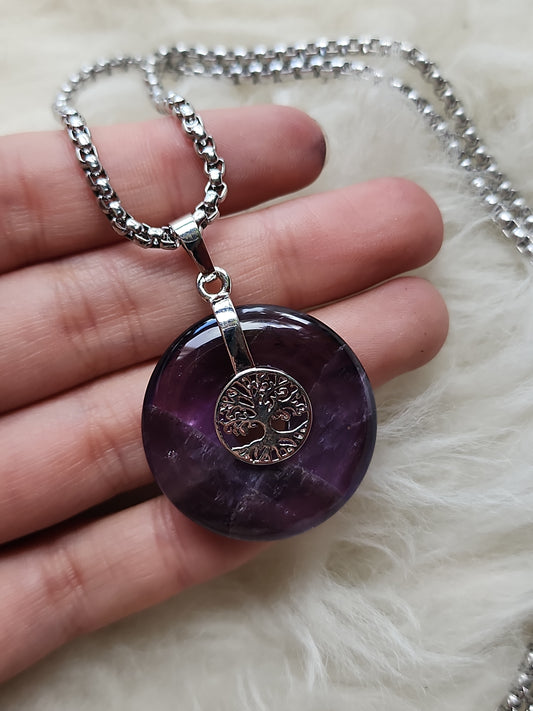 Amethyst Tree of Life Necklaces