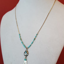 Load image into Gallery viewer, S.S. Turquoise Liquid Silver Necklaces
