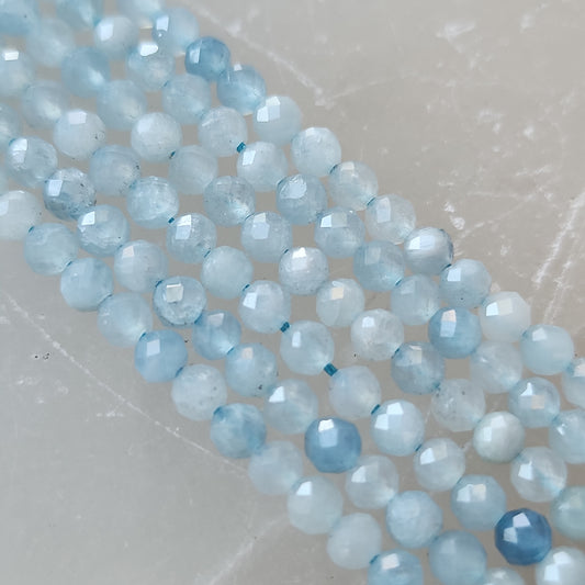 Faceted Aquamarine Beads