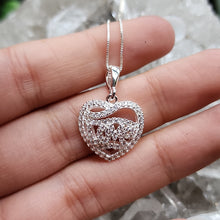 Load image into Gallery viewer, S.S. Cubic Zirconia &quot;Love&quot; Necklaces
