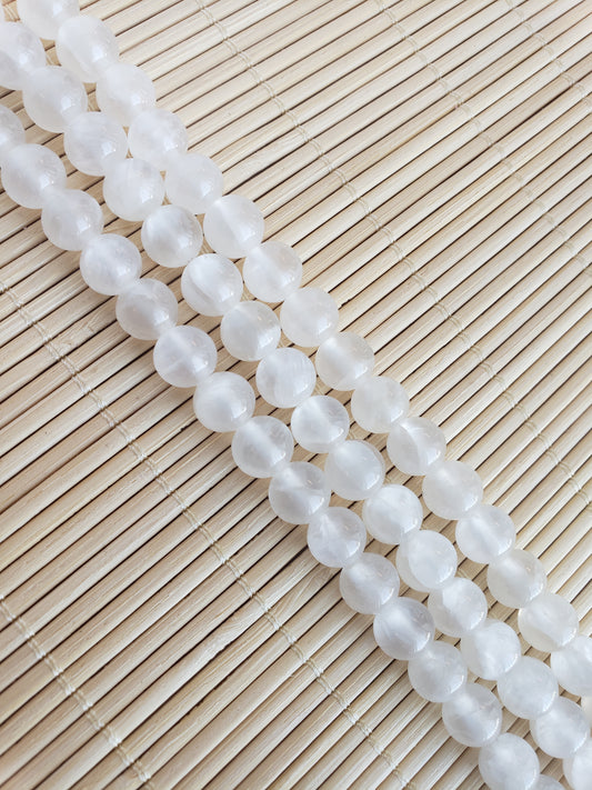 Crafting supplies such as selenite beads available at wholesale and retail prices, only at our crystal shop in San Diego!