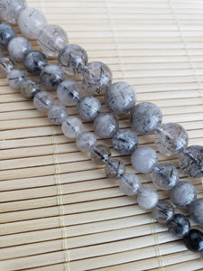 Black Rutilated Quartz Beads